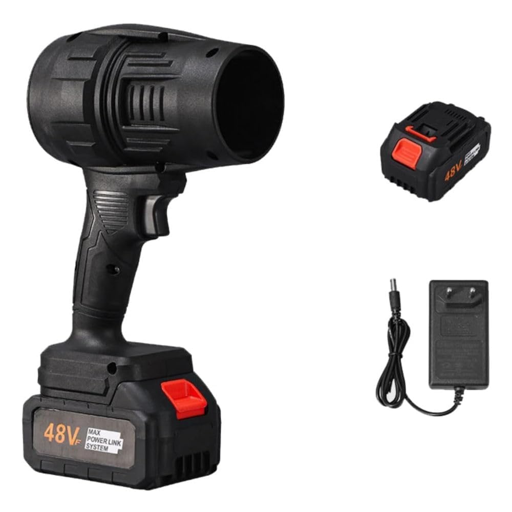 Handheld Electric Portable Air Blower,Turbo Jet Blower Cordless 48V,Handheld High Powerful Blow Brushless Motor for Extra runtime,Multipurpose Car,Home Corner, Road Cleaning (Multicolour)