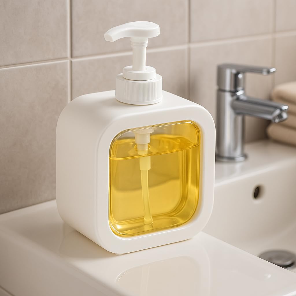 BENAVJI Outdoor Living Liquid Soap Dispenser, 300ml, Multipurpose Refillable Plastic Pump for Hand Wash, Dish Wash, Shampoo, Kitchen, Bathroom, and Household Use Pack of 1