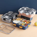 Only 1 Sales 3 Compartment Stainless Steel Lunch Box, Leakage Proof Lunch Box for School Kids and Adults Pack of 1 (Multi Color) 750ML