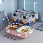 Only 1 Sales 3 Compartment Stainless Steel Lunch Box, Leakage Proof Lunch Box for School Kids and Adults Pack of 1 (Multi Color) 750ML