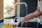 3 in 1 Soap Pump Dispenser Dish Soap Liquid Dispenser Sponge Holder Dish Soap Pump Dispenser for Kitchen Sink Countertop Kitchen Bathroom (Multi-Color)