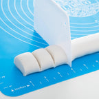 Silicone Baking Mat, Extra Thick Large Non Stick Pastry Mat Sheet for Dough Pie Crust Rolling Mats (Blue, M-16''(W)*20''(L))