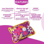 Heating Bag Gel hot Water Bag hot bags for pain relief hot water bags electric hot pack heat pad electric for pain relief electric heating pad for back pain Men & Women with Charging Cord (Multicolour)