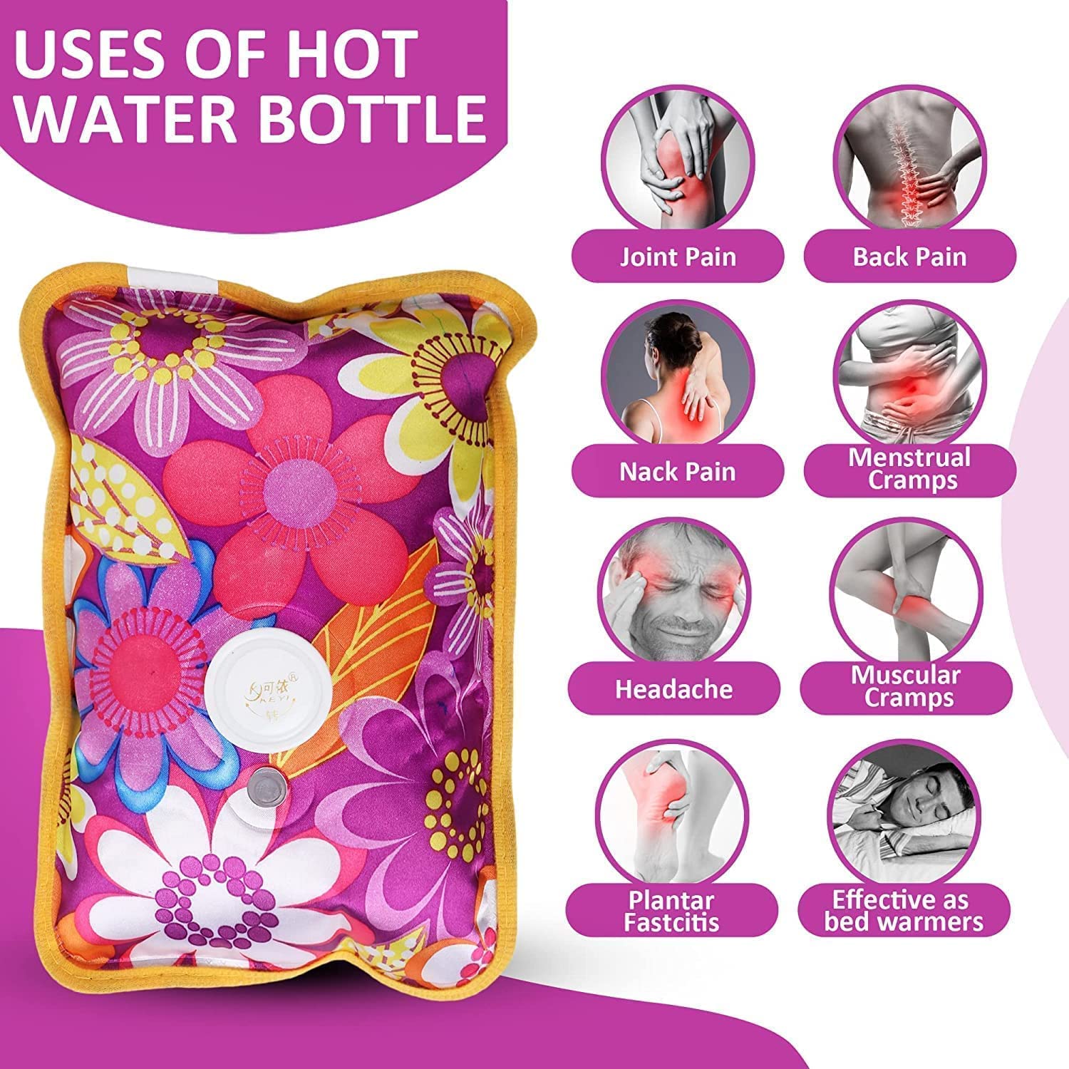 Heating Bag Gel hot Water Bag hot bags for pain relief hot water bags electric hot pack heat pad electric for pain relief electric heating pad for back pain Men & Women with Charging Cord (Multicolour)
